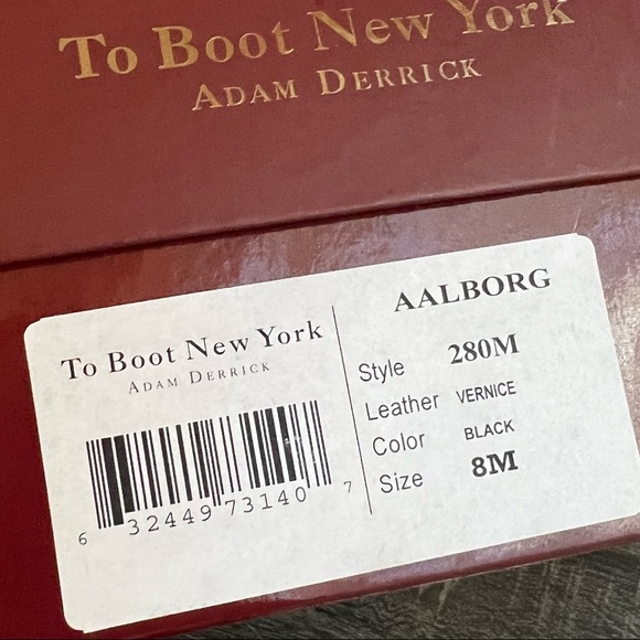 NIB! To Boot New York Aalborg Black Patent Leather Oxfords US8M Retail $395. - Picture 12 of 14